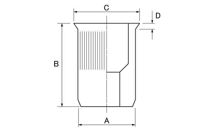 ブラインドＮ（ローレットＮ（皿頭ブラインドNローレットSF AVP-SM10 標準(または鉄) 三価ホワイト - 1