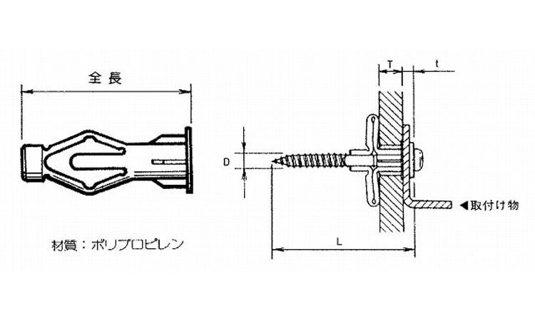 ドライブセットアンカー（ＤＳドライブセットアンカー  DS-1210 標準(または鉄) 生地(または標準) - 1