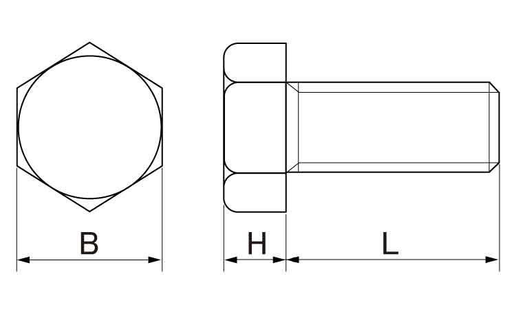 ピーク 六角ボルトピーク 6カクBT X 100 標準(または鉄) 生地(または標準)