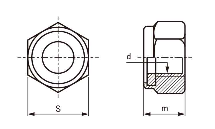 ステンレス ナイロンナット(1種) M3(5.5x4)  - 3