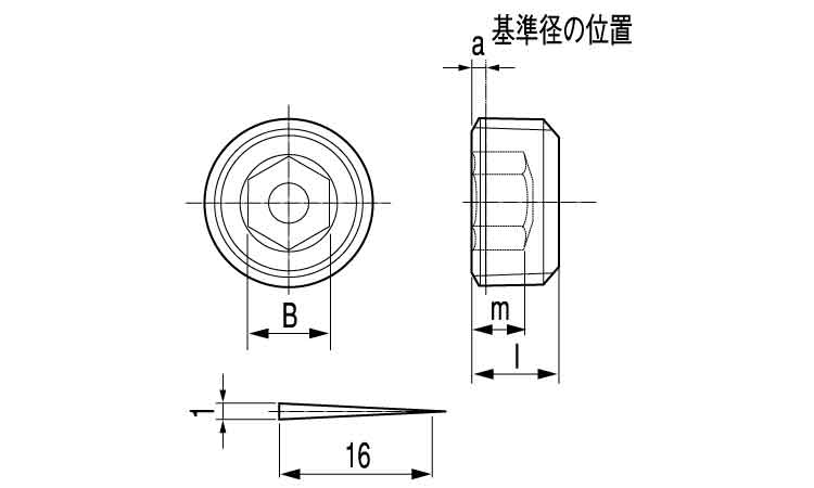 プラグ（沈み（左ねじ（切削 《ｽﾃﾝﾚｽ(303､304､XM7等)/生地(または標準