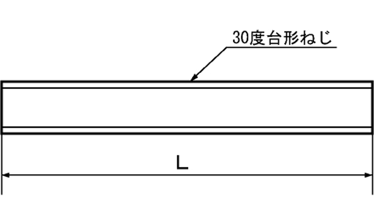 台形ねじ(L=1000) 《ステンレス(303、304、XM7等)/生地(または 台形ねじ(L=1000) 《ステンレス(303、304、XM7等)/生地(または