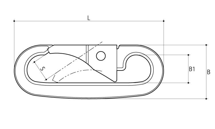 ブラックチェーンフックA型 《ｽﾃﾝﾚｽ(303､304､XM7等)/塗装艶消し
