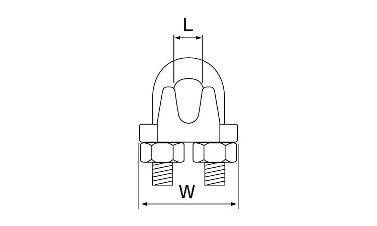 SUS ワイヤークリップ（WCS 《ｽﾃﾝﾚｽ(303､304､XM7等)/生地(または