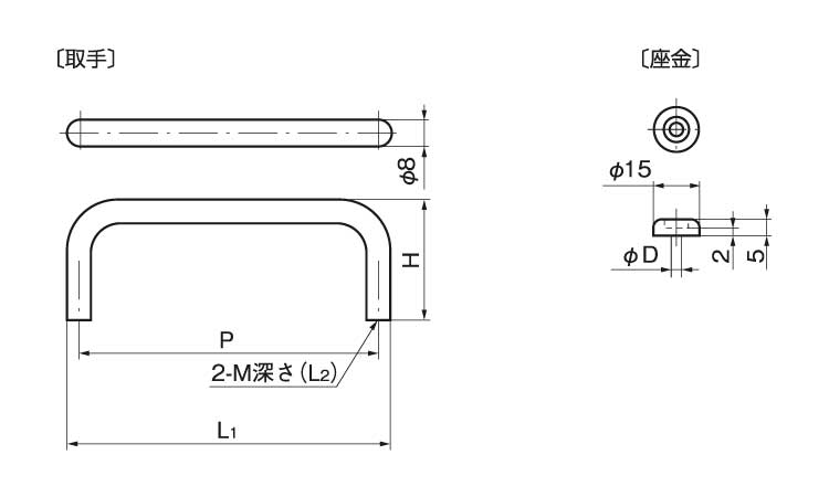 A－1076－1 《標準(または鉄)/生地(または標準)》 | 金具類,標準