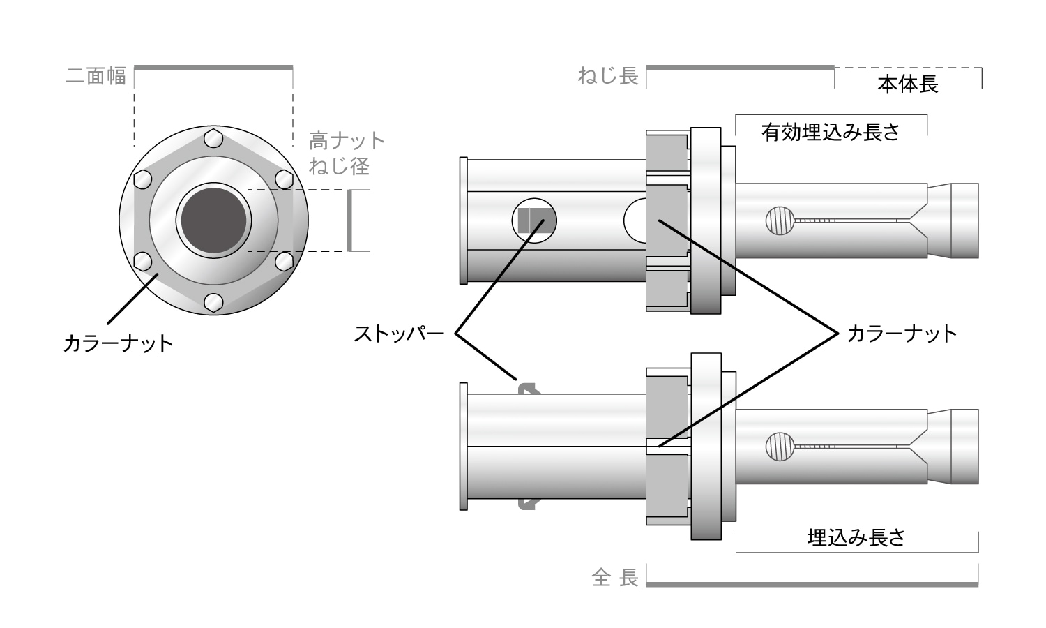 クイックワンアンカー TQR 《ｽﾃﾝﾚｽ(303､304､XM7等)/生地(または標準