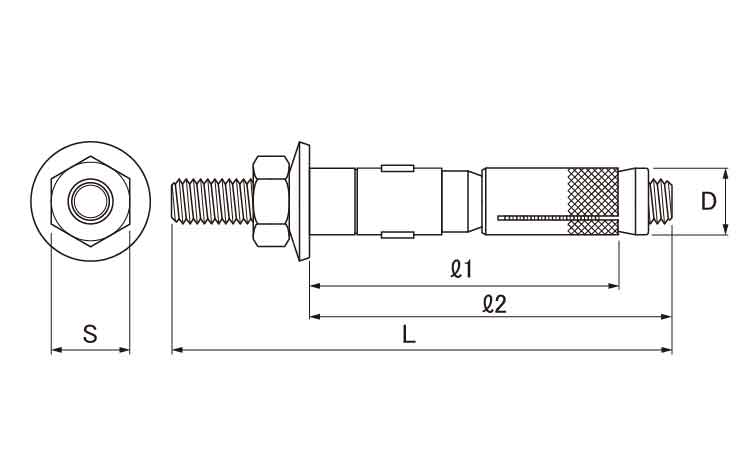 サンビックアンカー（ＮＳＬサンビックアンカー  NSL-1020 標準(または鉄) 三価ホワイト - 1