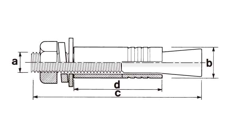 ホーク・アンカーボルトホーク・アンカーボルト B16200 標準(または鉄