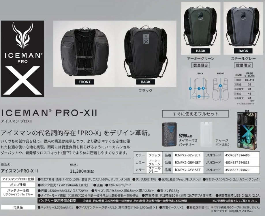 アイスマンPRO-X Ⅱ ICMPX2-BLV 山真製鋸 アイスマンPRO-X2 ICMPX2-BLV-SET 1着（直送品） - アスクル
