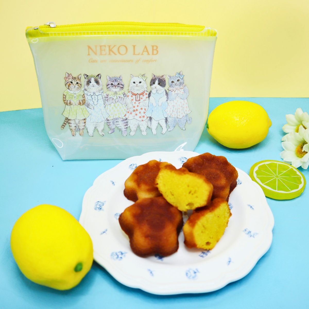 肉球フィナンシェ(レモン)&クリアポーチ 