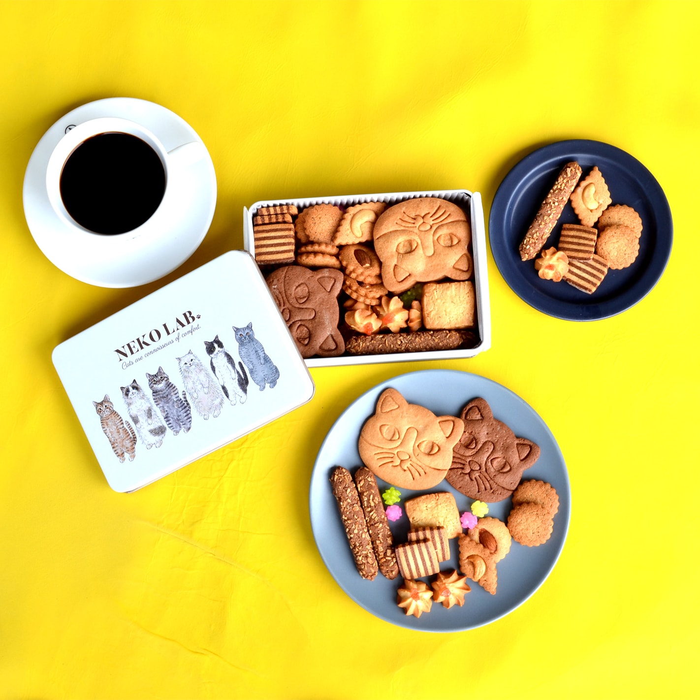 猫クッキー缶大缶