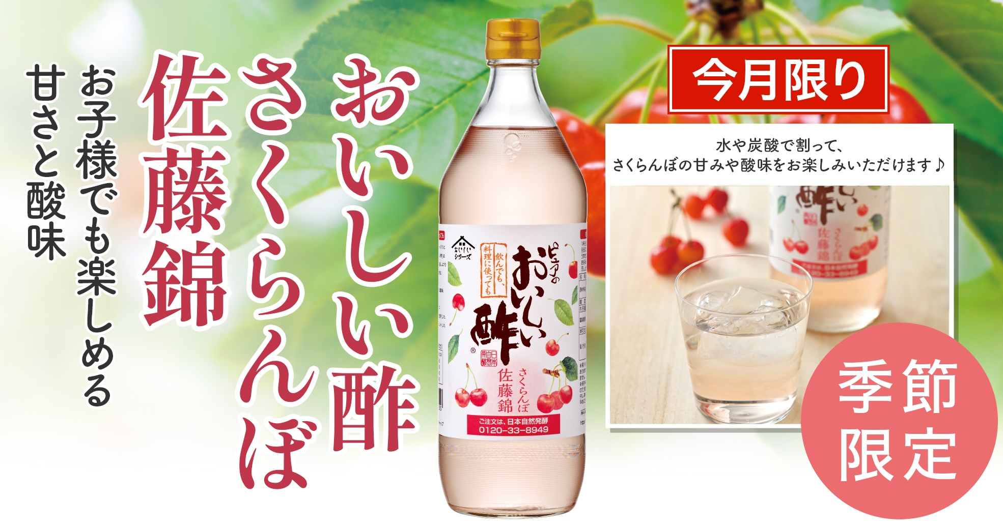 おいしい酢さくらんぼ佐藤錦