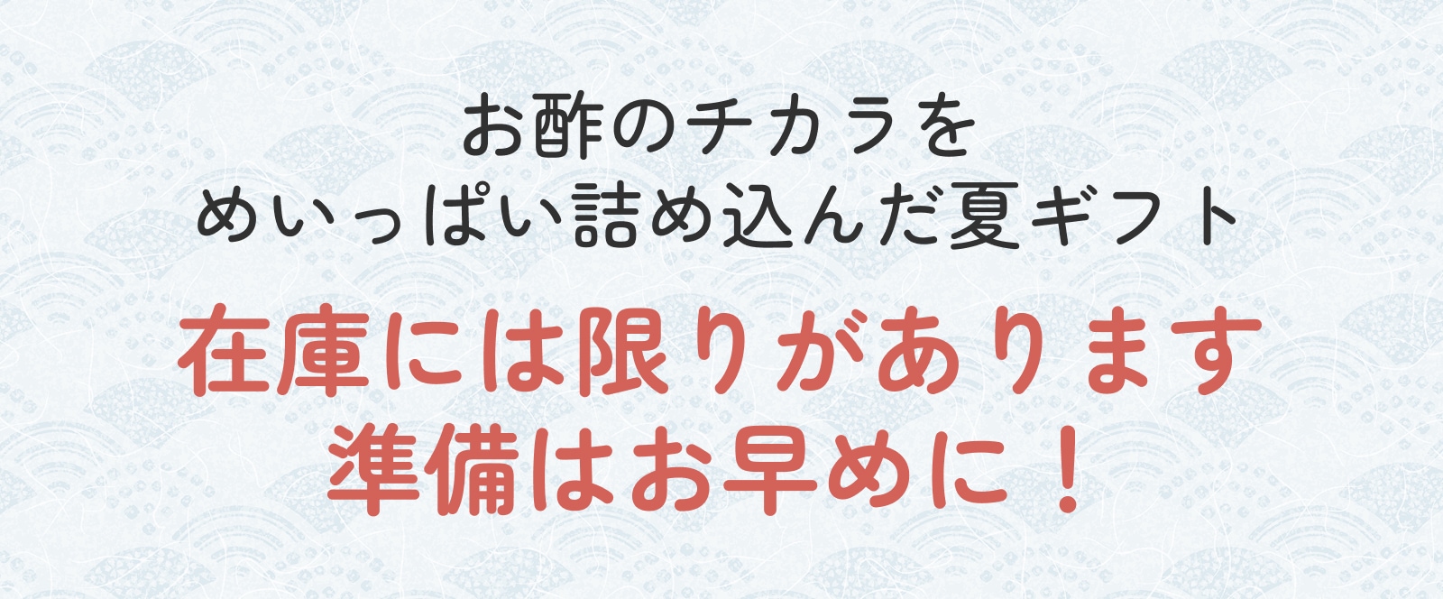 お酢の力を　めいっぱい詰め込んだ夏ギフト