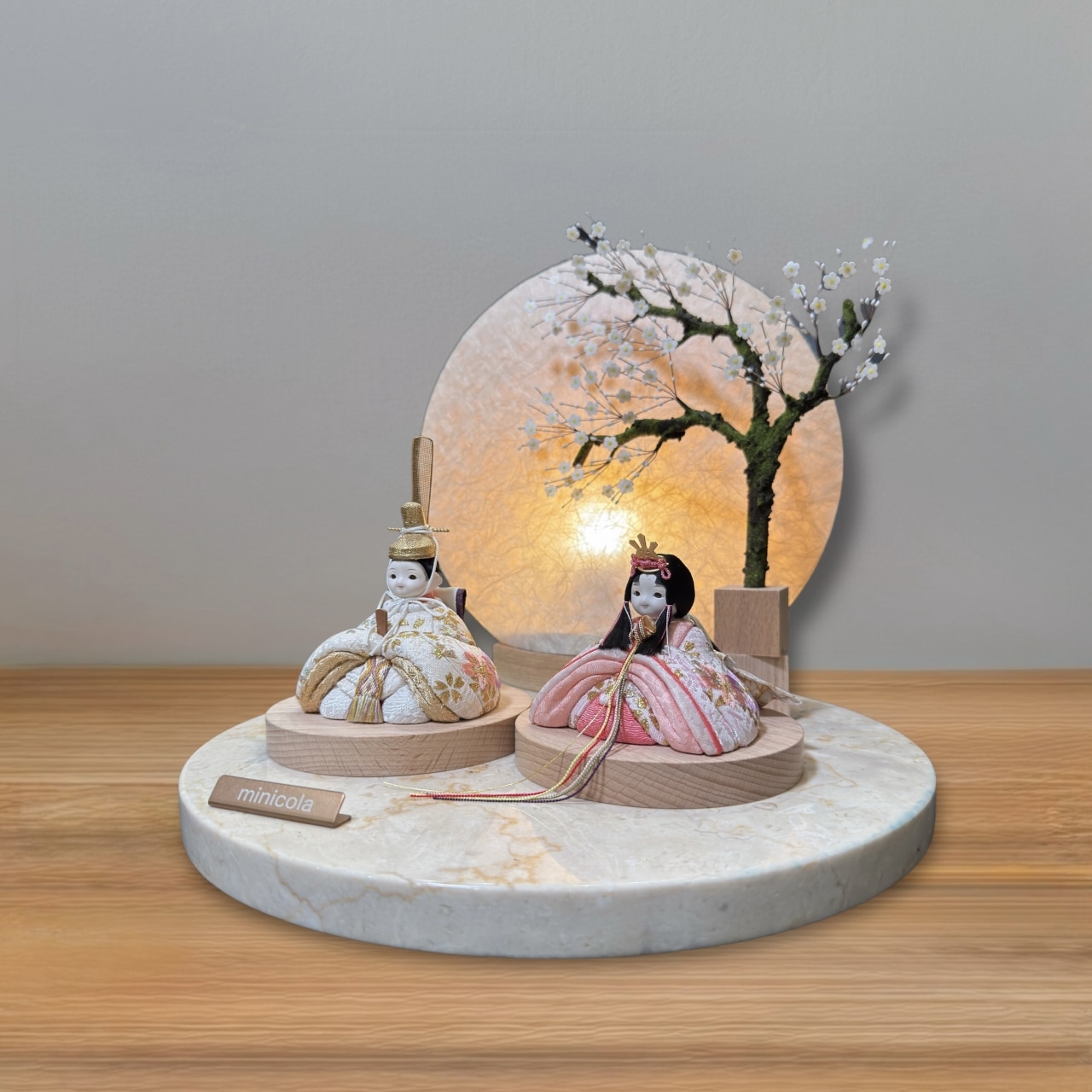 親王飾り　優美 手刺繍本仕立十番親王飾り 彩描頭 清水久遊