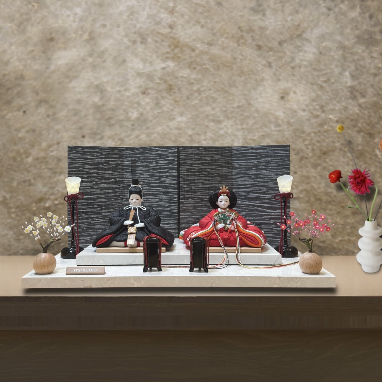 ミニコラ minicora 雛人形 木目込 コンパクト インスタ 雛人形の