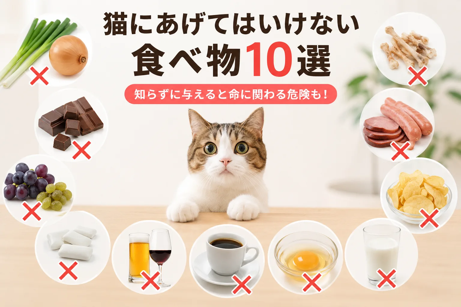 猫にあげてはいけない食べ物