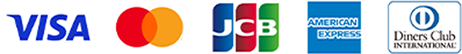 利用可能なクレジットカード: VISA, Mastercard, JCB, American Express, Diners Club