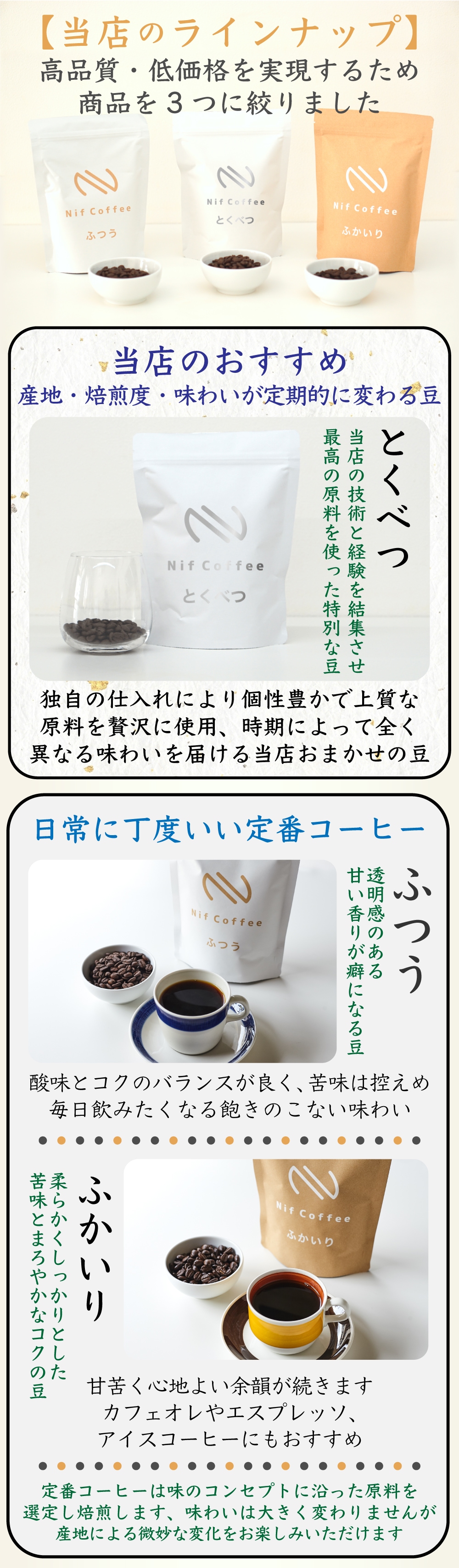 コスパ抜群_Nif Coffee（ニフコーヒー）ふつう200g