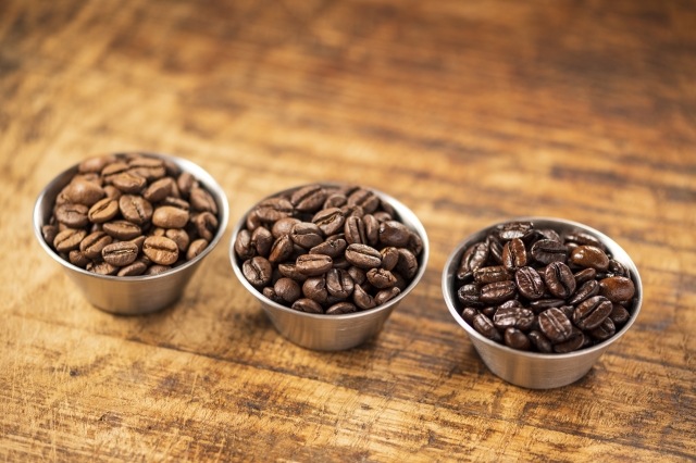 三種類のコーヒー豆