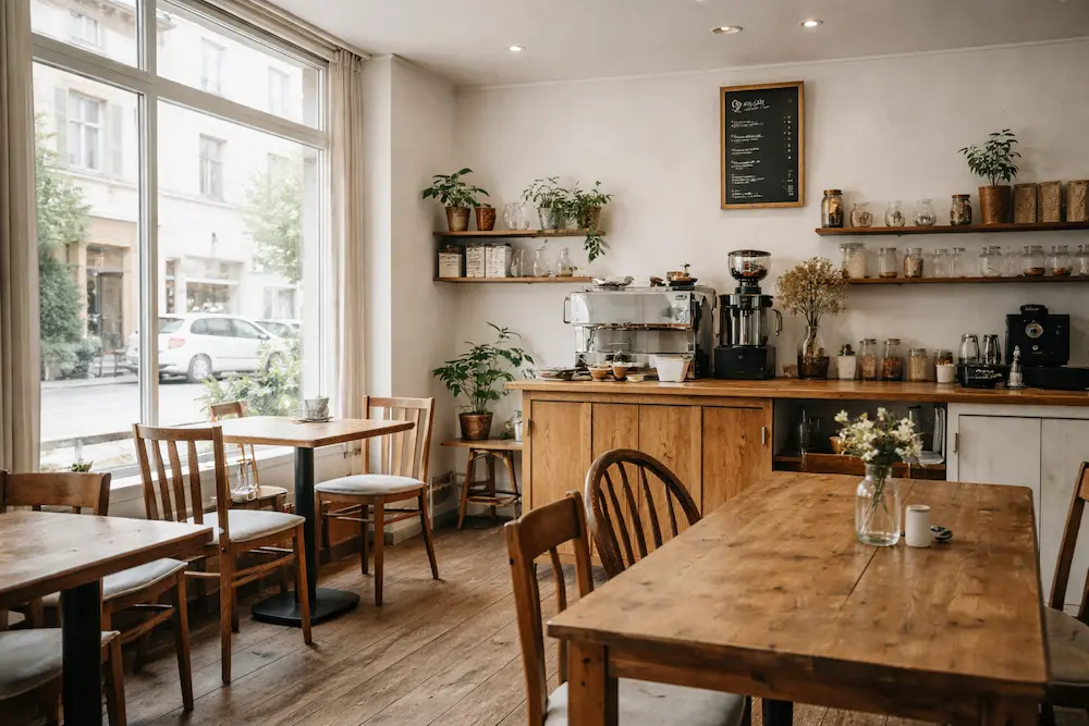 小規模カフェの店内イメージ