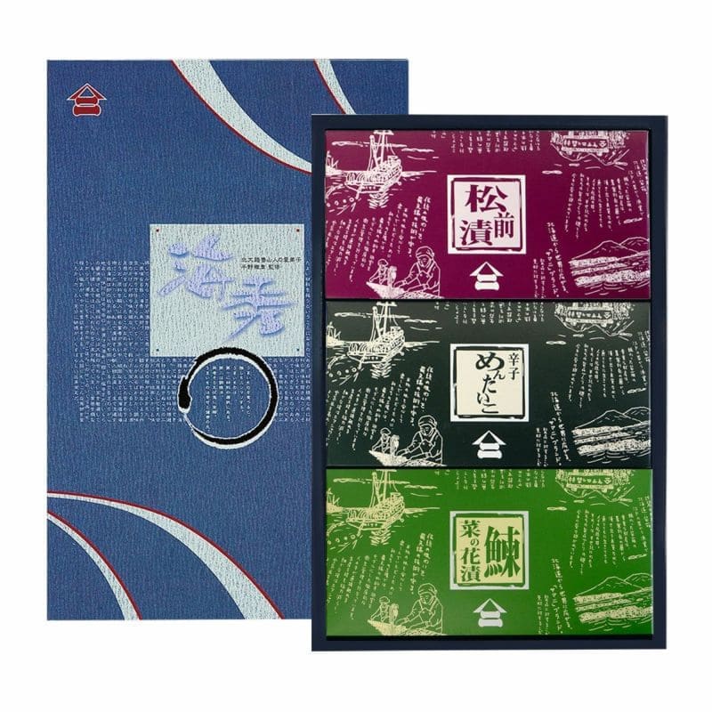 海秀3品【松前漬・明太子・にしん菜の花漬】箱入 井原水産