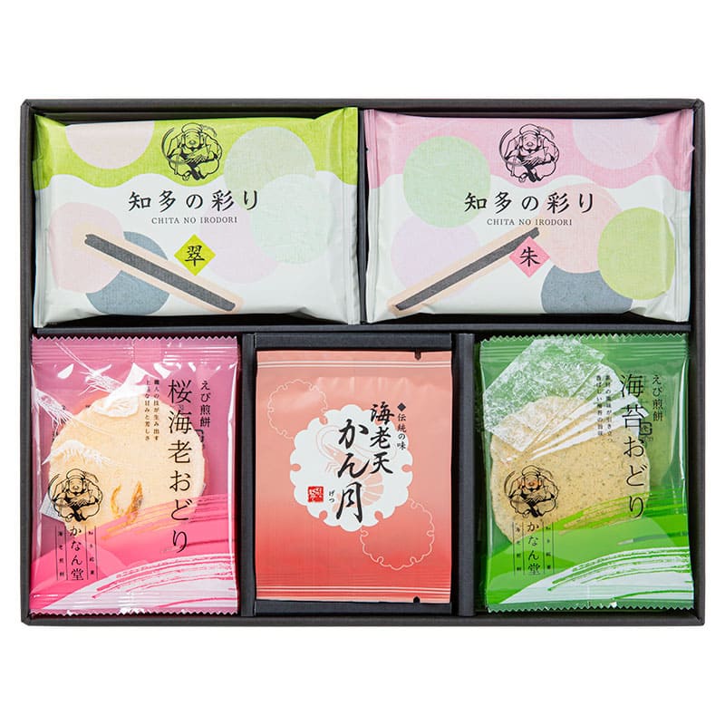 送料込】えびせんべい詰合せ「竹」(5種20袋入) KN-40 かなん堂 | か