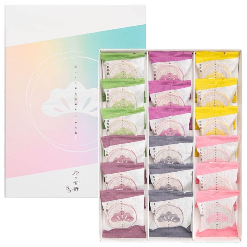 松ヶ音餅〈季節限定：ゆず餡・知覧茶餡・さつま芋餡〉(6種類18個入)