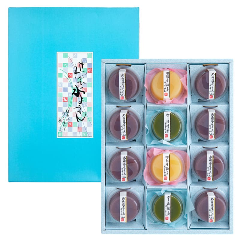 さわやか水ようかんM（3種12個入） 草加葵の倉