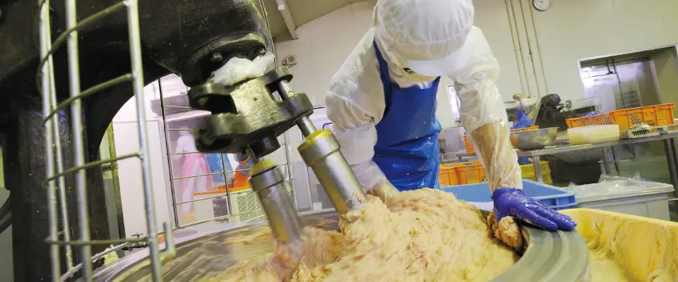 すり身製造風景