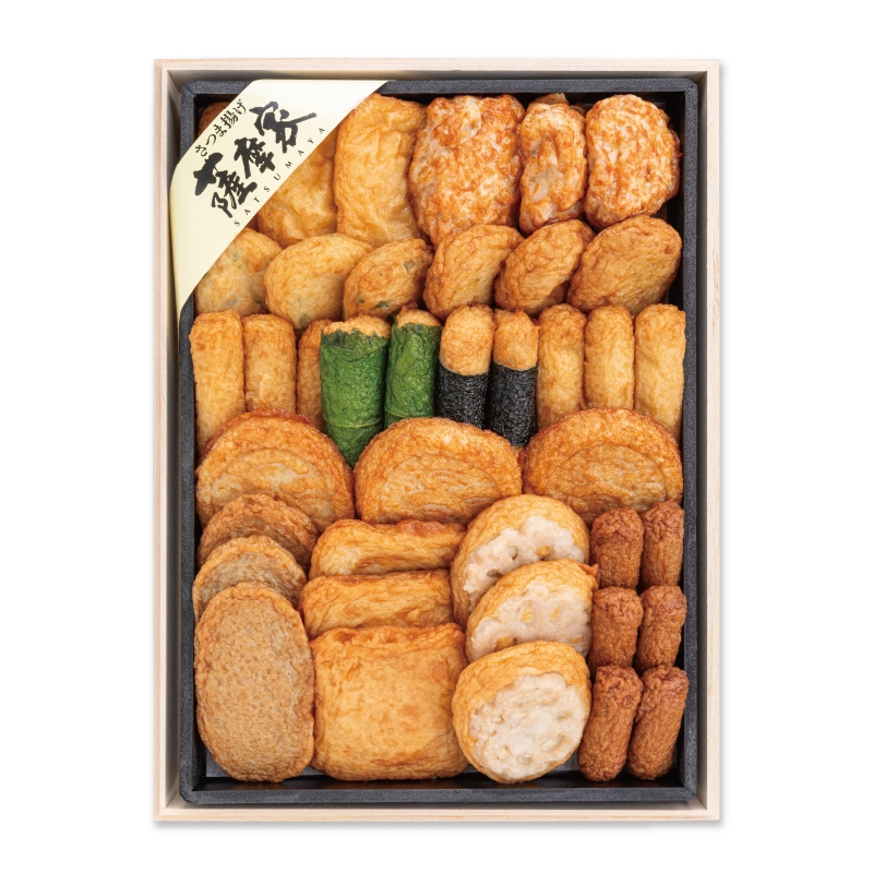 【送料込】桐箱で贈るさつま揚げ詰合せ(12種40枚入) No.9 K