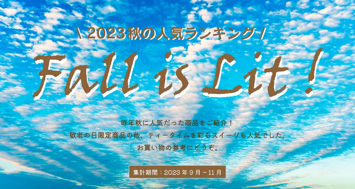 2023秋の人気ランキング Fall is Lit!