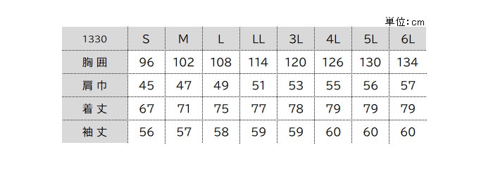1330サイズ表