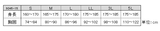 9045-15サイズ表