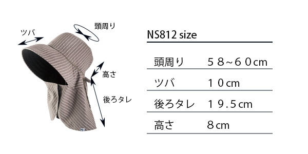 NS812サイズ表