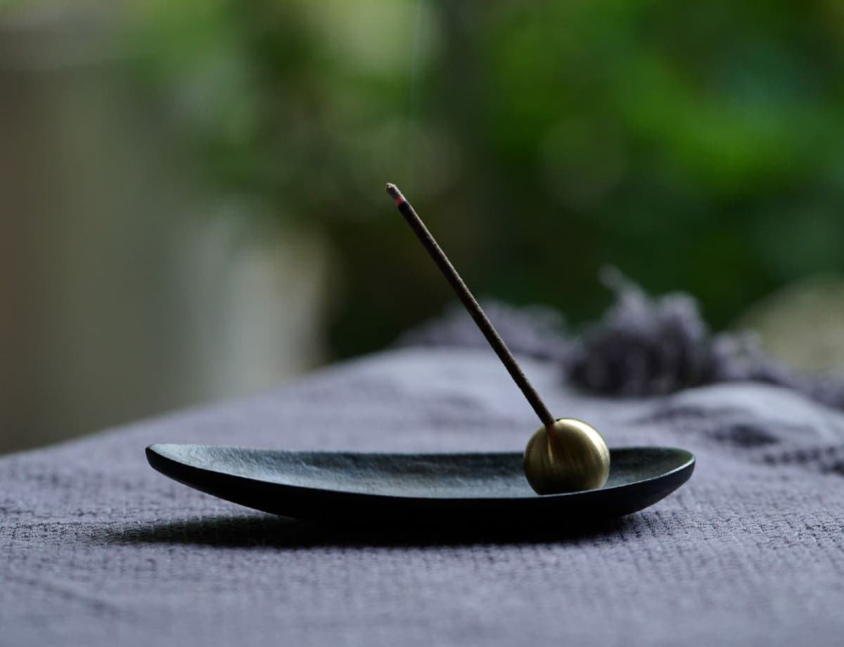 香の器セット - 笹 - 黒茶