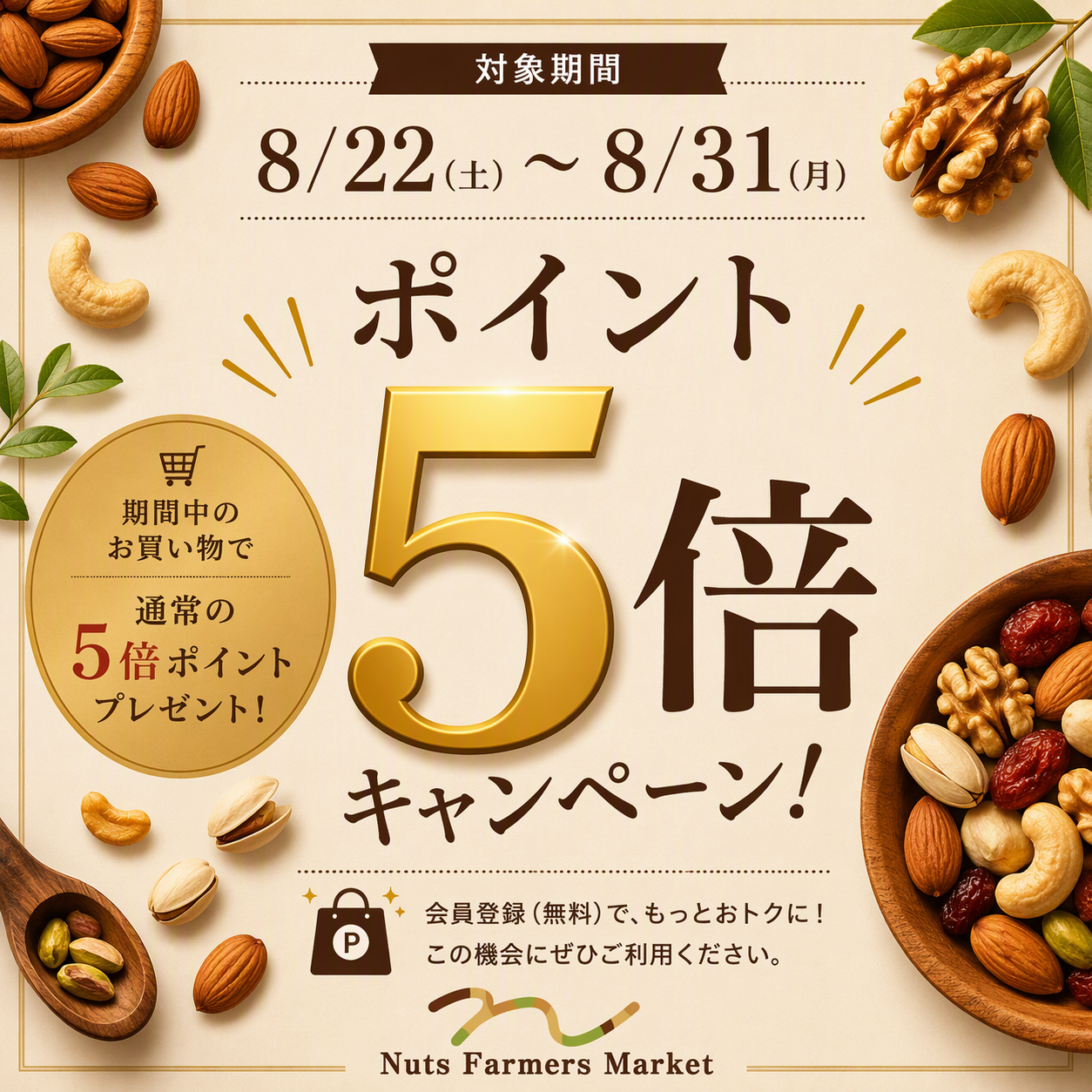ポイント5倍キャンペーン