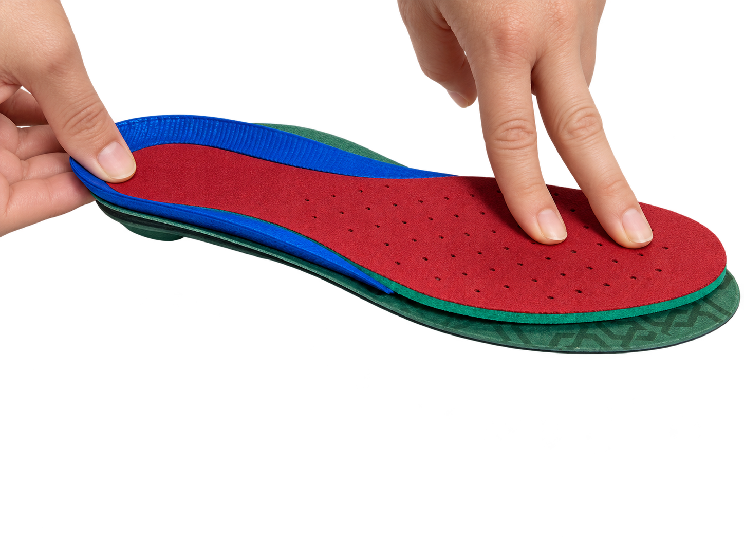 取り外した中敷をStepCraft®の上に重ねた状態