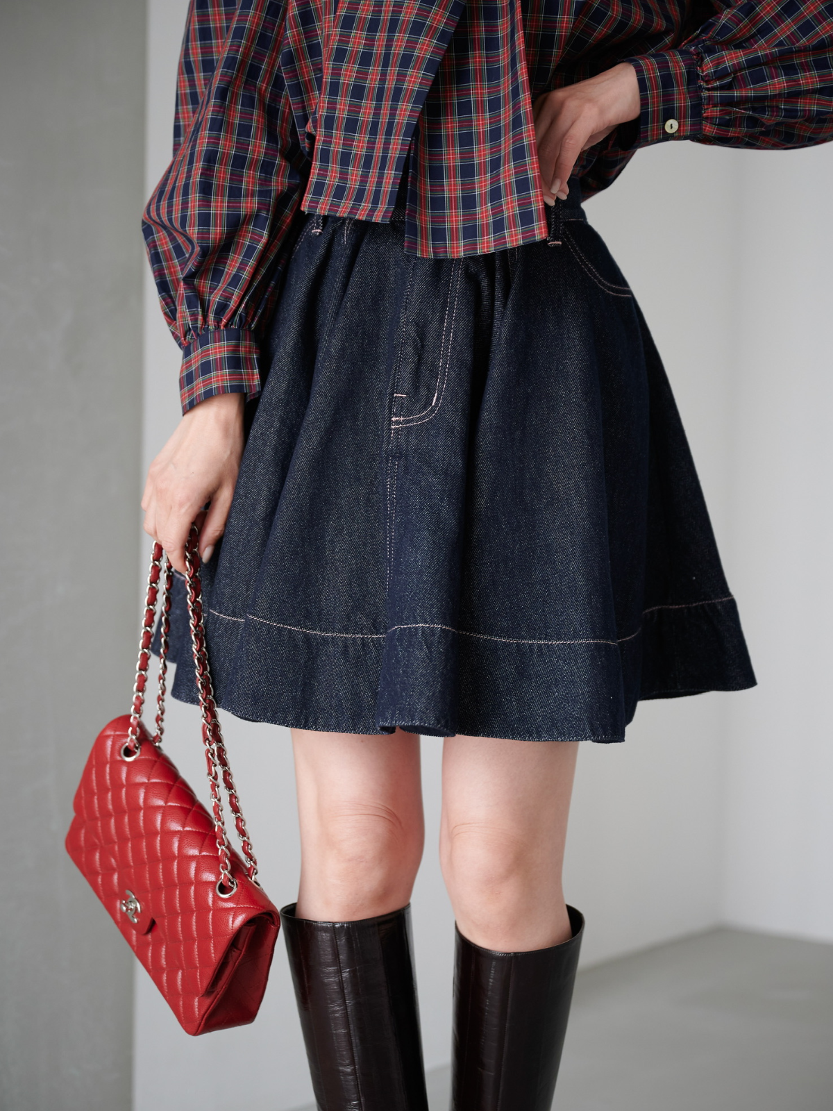 ボーダーカットアウトトップス