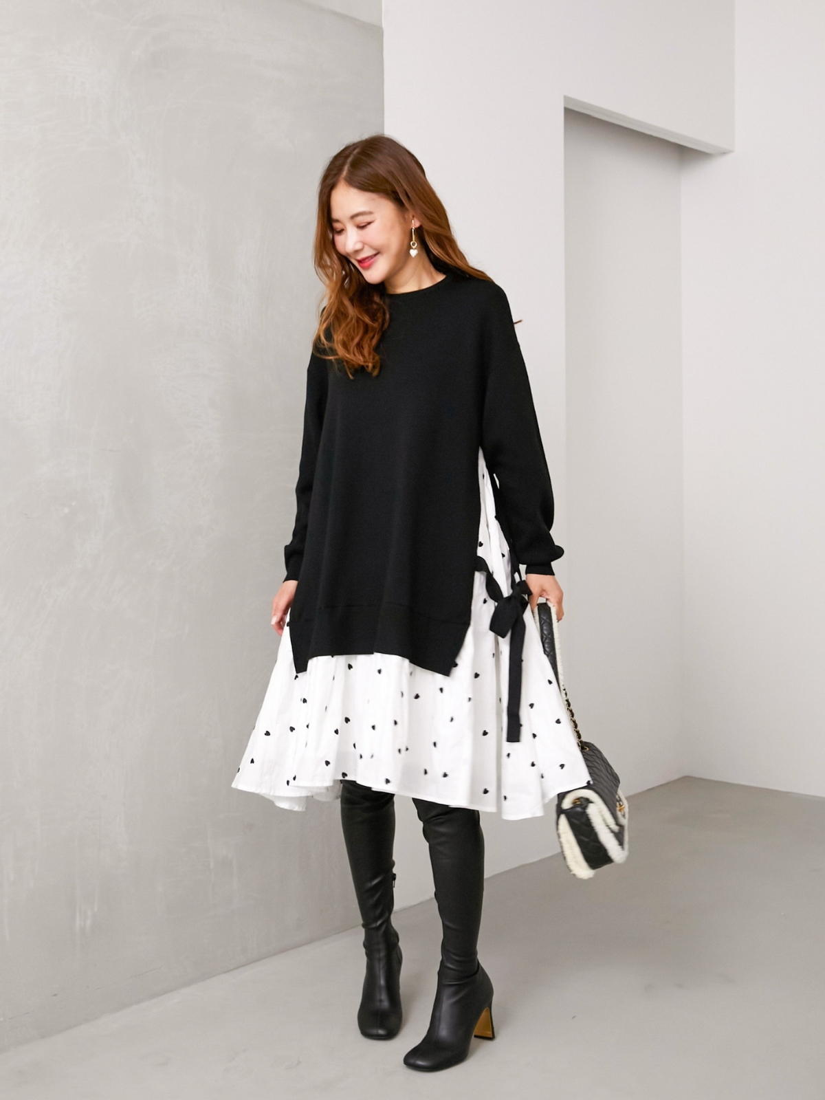 ボーダーカットアウトトップス