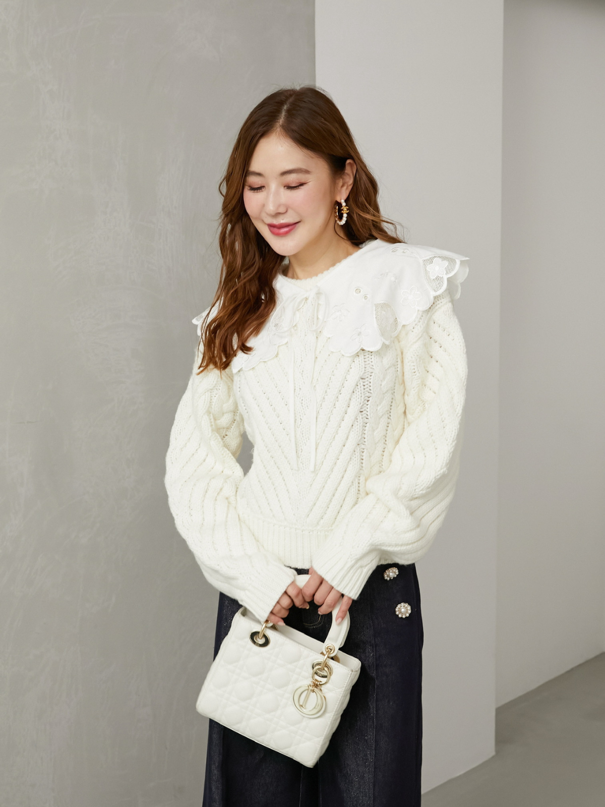 グレーリボンジャンパーワンピース