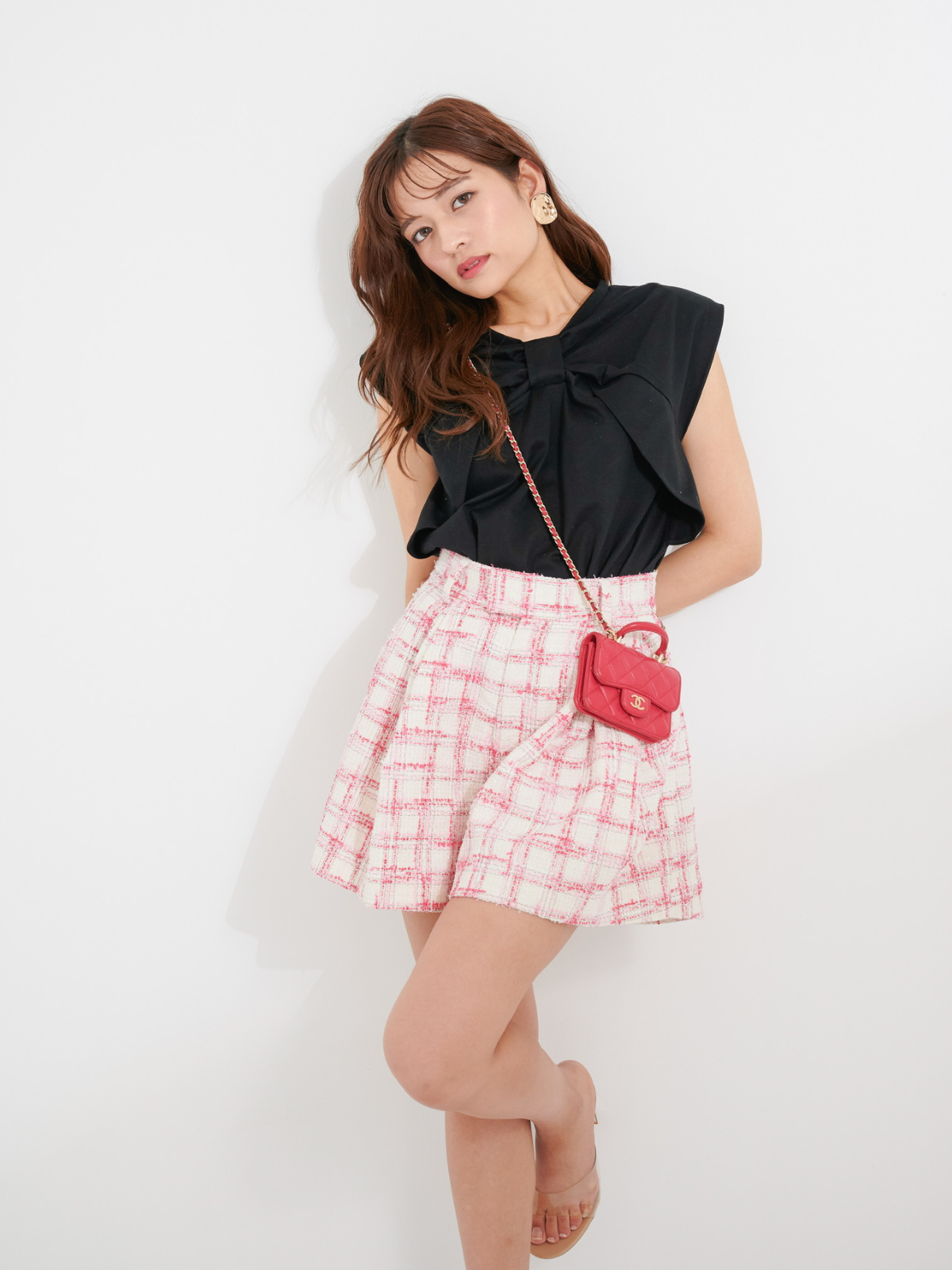 ボーダーカットアウトトップス