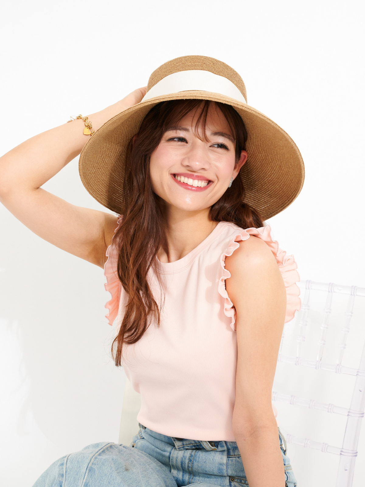 ボーダーカットアウトトップス