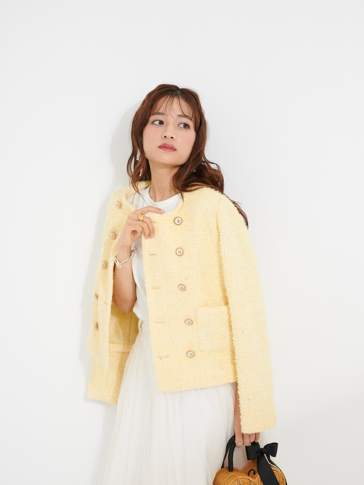 ボーダーカットアウトトップス