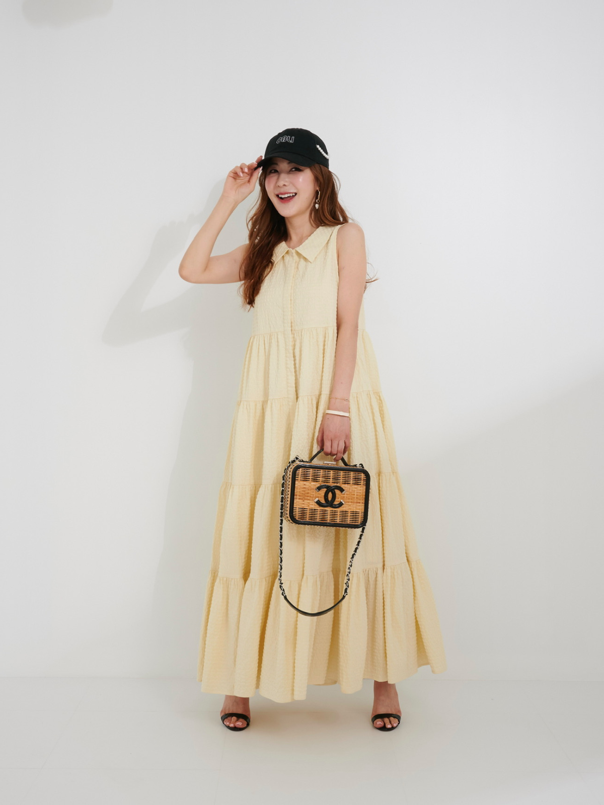 ボーダーカットアウトトップス