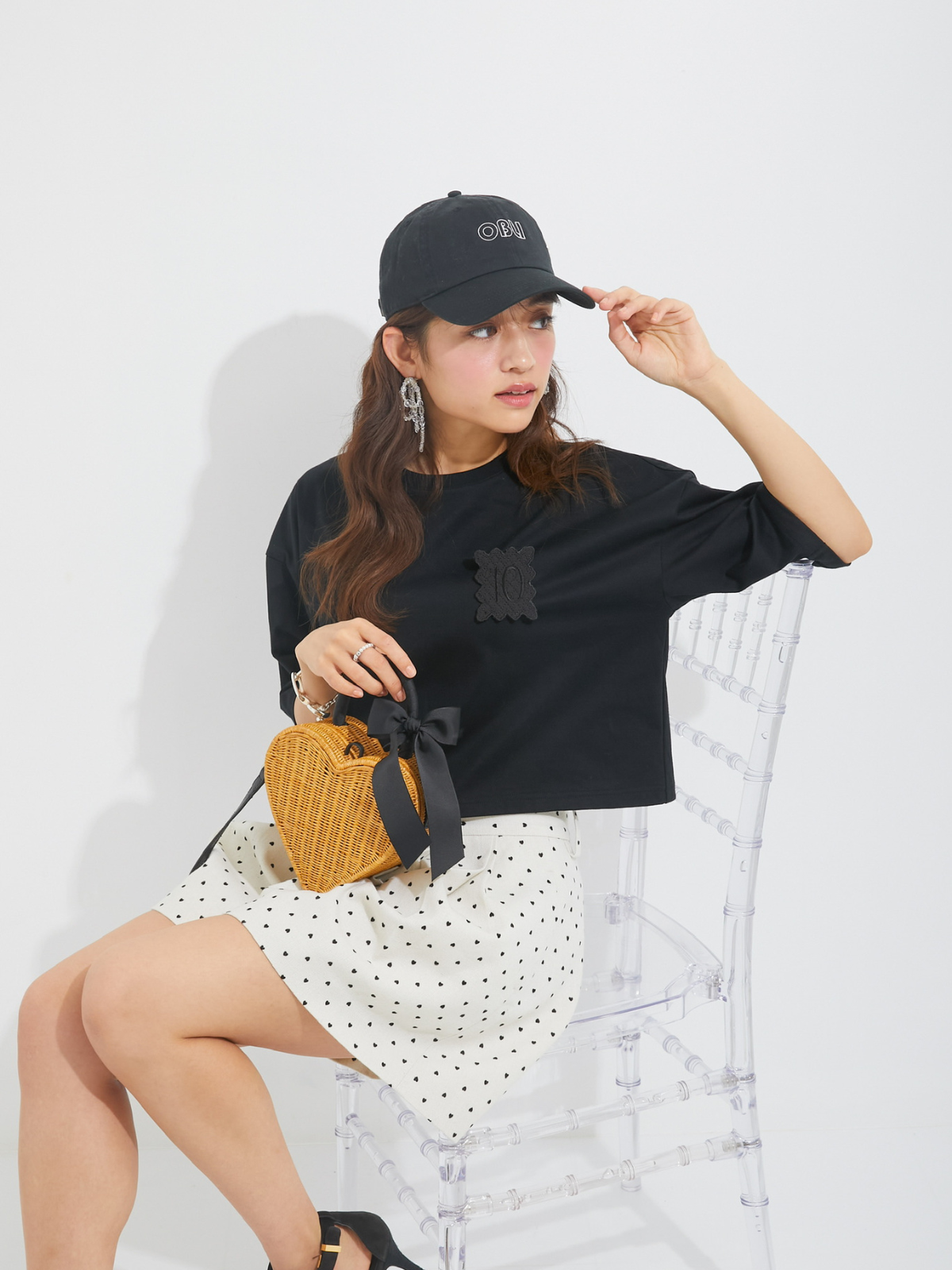 ボーダーカットアウトトップス