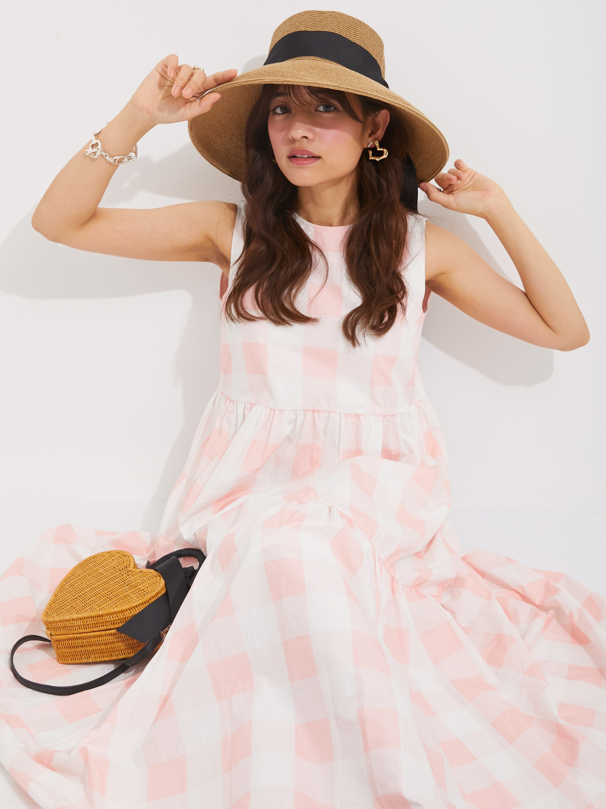 ボーダーカットアウトトップス