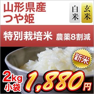 新米 山形県産 つや姫＜14年連続特Ａ評価＞ 2kg  【白米・玄米】【農薬８割減】【安心の生産者指定米】【米袋は窒素充填包装】【即日出荷は白米のみ】令和6年(2024年)産-お米の通販　お米のくりや