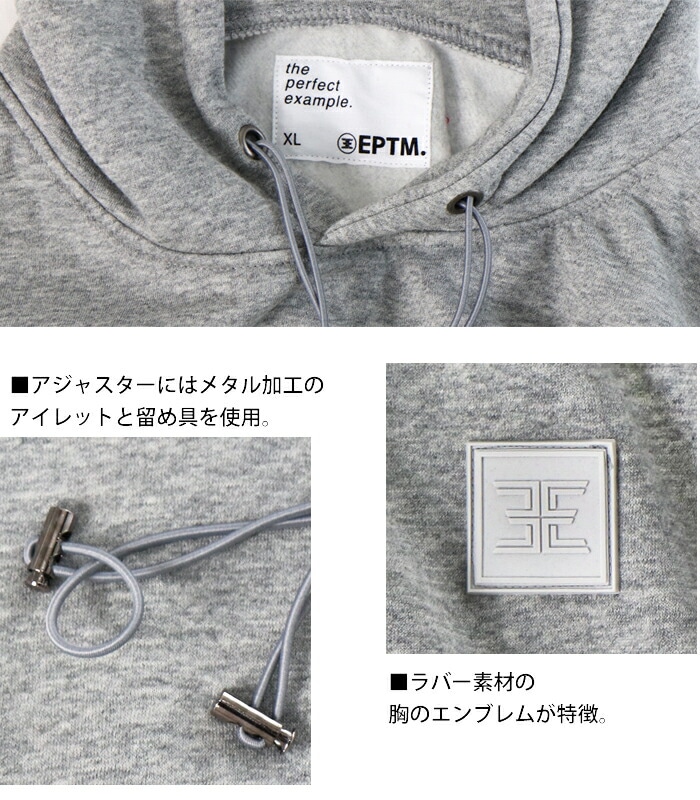 EPTM (エピトミ) HYBRID FLEECE HOODIE (裏起毛 スウェット フード