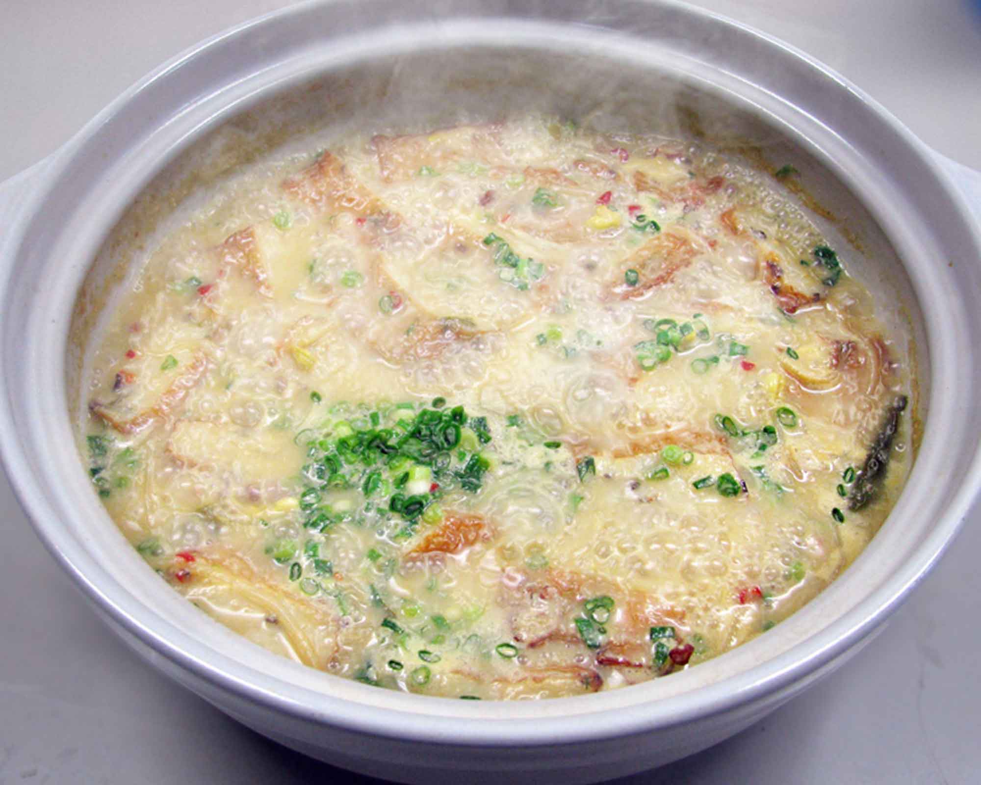 大豆もやしとさつま揚げのナムル風スープ