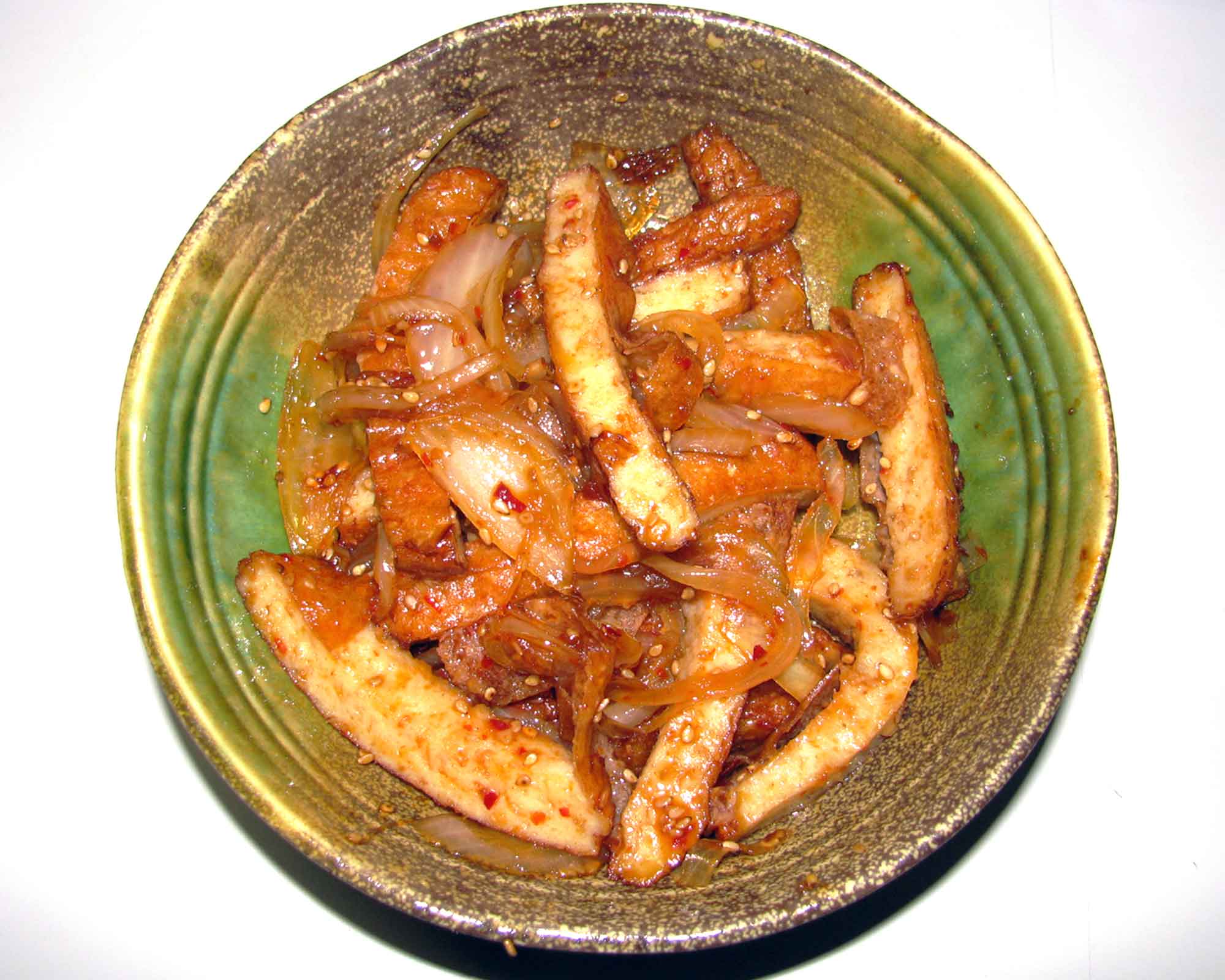さつま揚げの豆板醤ピリ辛炒め